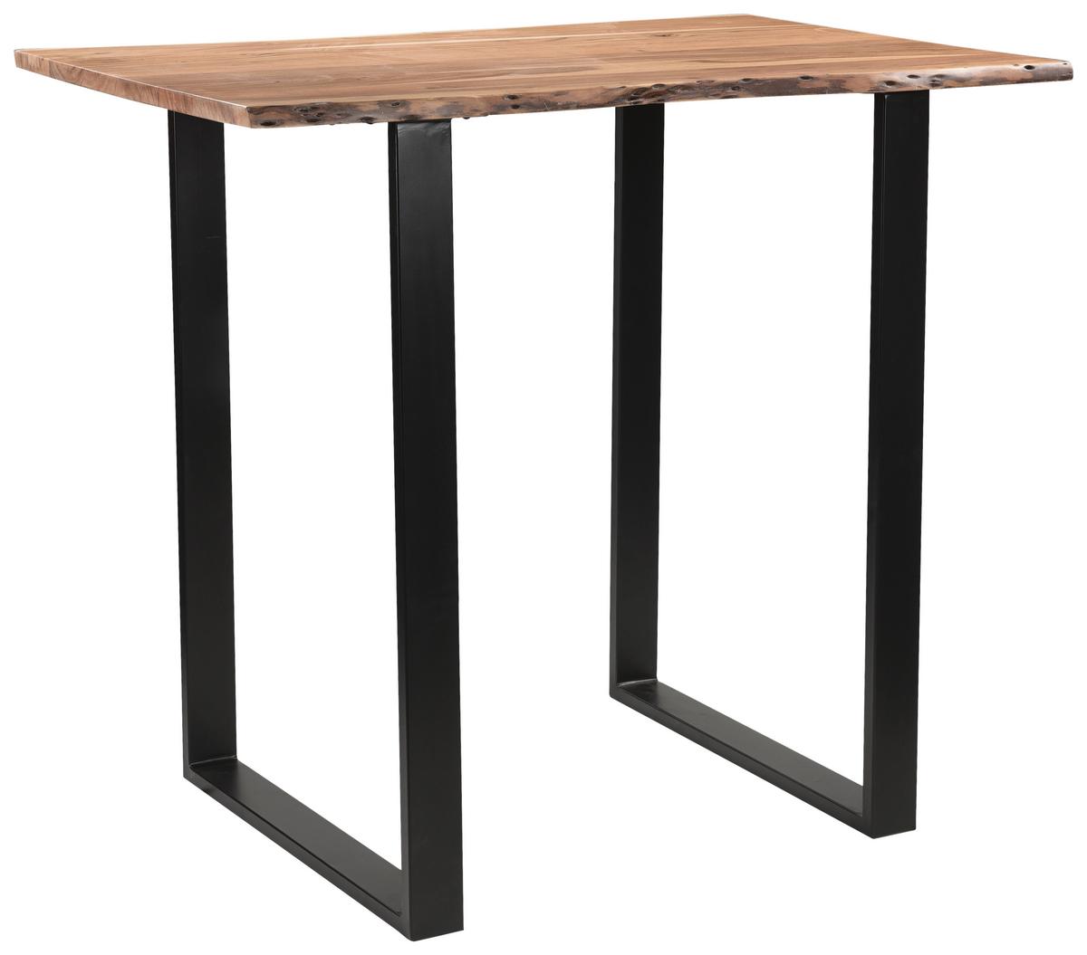 STÓŁ BAROWY SPEEDY - kolor akacjowy/czarny, Design, metal/drewno (120/80/105cm) - Linea Natura