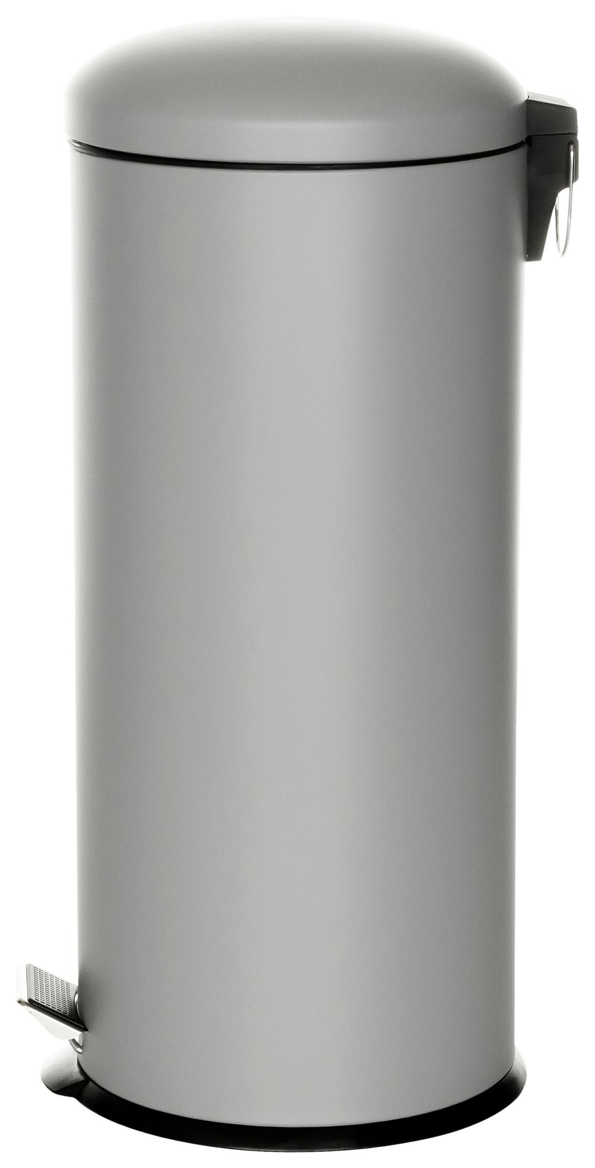 Koš Za Smeti Clean Viii, 30 L, Siva - siva/črna, Basics, kovina/umetna masa (30/69/30cm) - MID.YOU