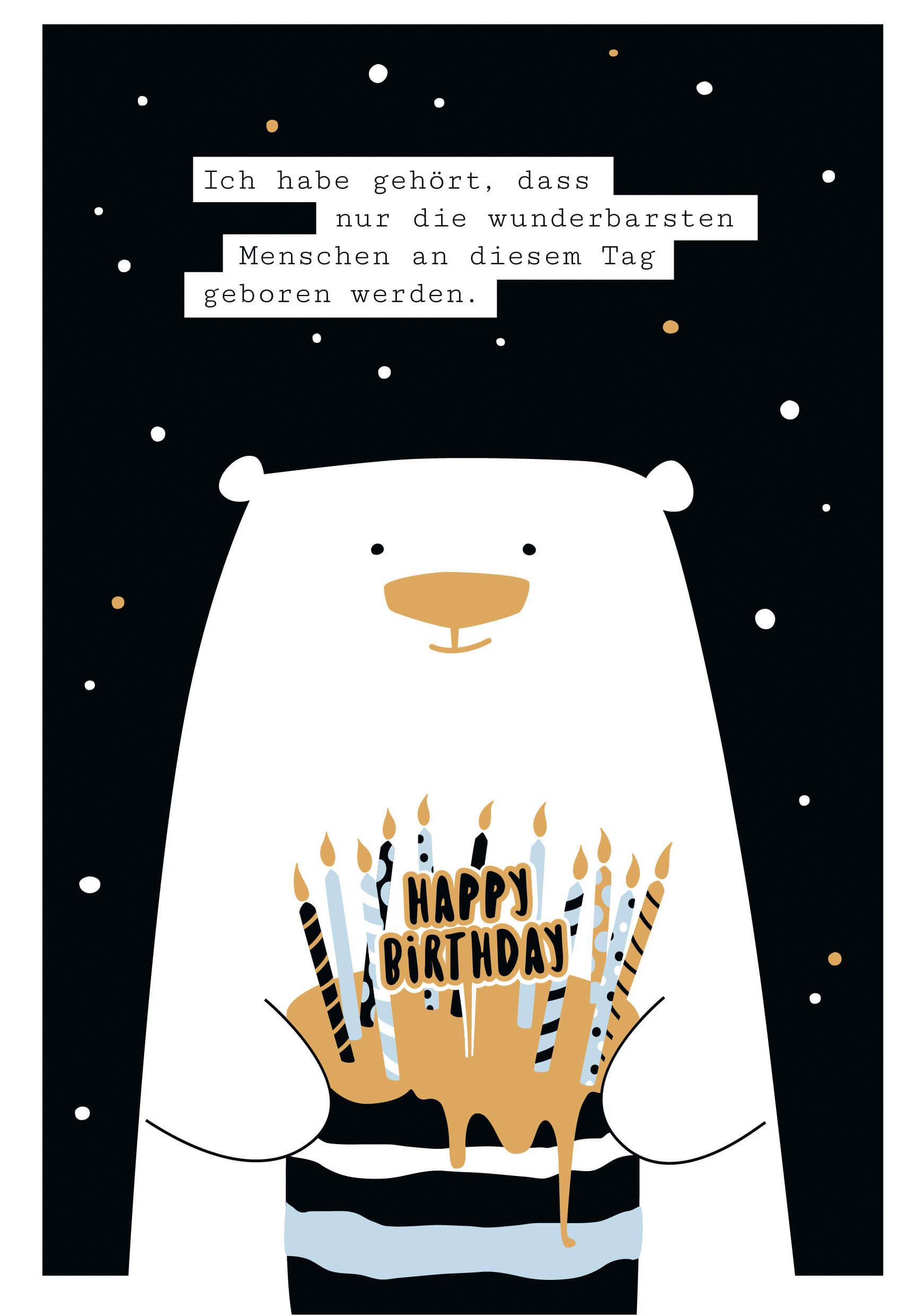 Glückwunschkarte Edelschwarz Multicolor - Basics, Papier (18/13cm)