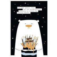 Glückwunschkarte Edelschwarz Multicolor - Basics, Papier (18/13cm)