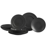 Tányérkészlet Black Vintage - fekete, Modern, kerámia - Premium Living