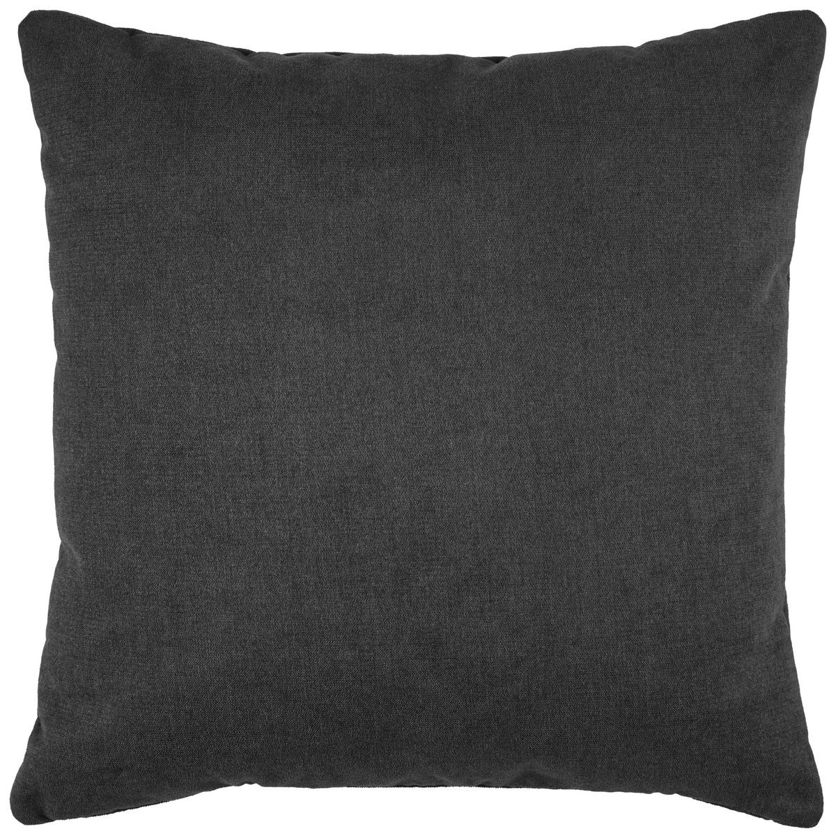coussin de canapé in Dunkelgrau ca. 55x55cm - gris foncé, Modern (55/55cm) - Premium Living