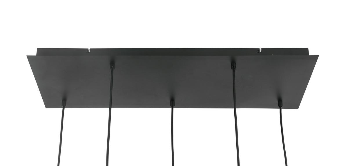 Viseča Svetilka Lufoo - barve kroma/črna, Moderno, kovina/steklo (75/25/120cm) - Premium Living
