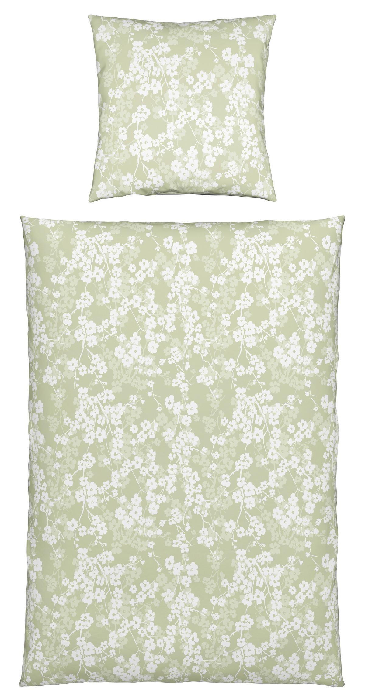 Bettwäsche Catrin Salbei ca. 135x200cm - Salbeigrün, LIFESTYLE, Textil (135/200cm) - Modern Living