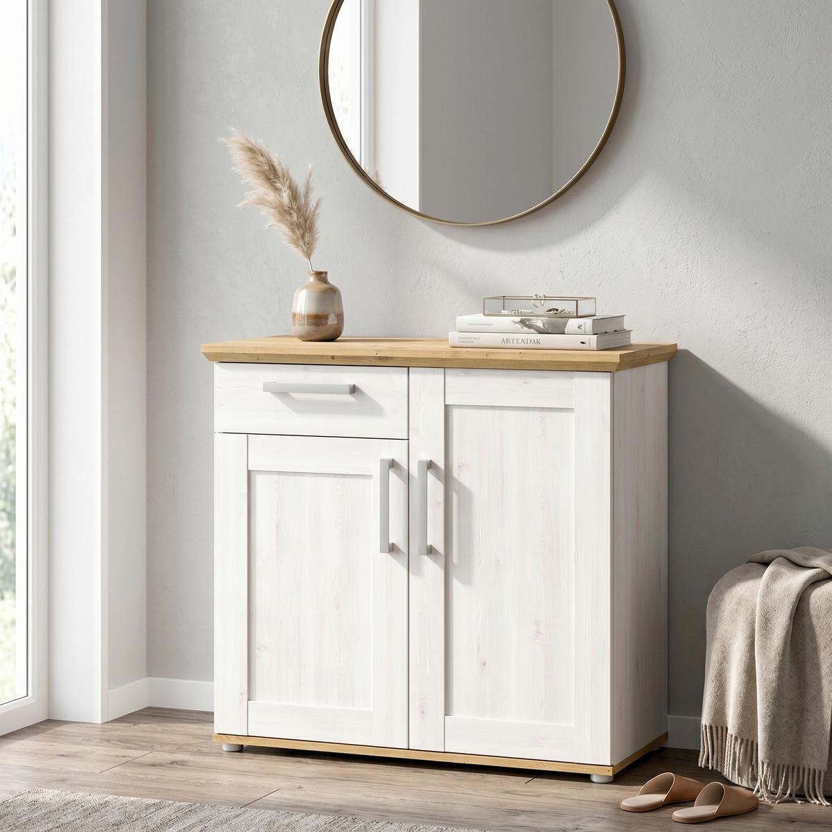 Kommode Verona ca. 90x88x37 cm Lärche/Eiche - KONVENTIONELL, Holzwerkstoff/Kunststoff (95/92/39cm) - MID.YOU