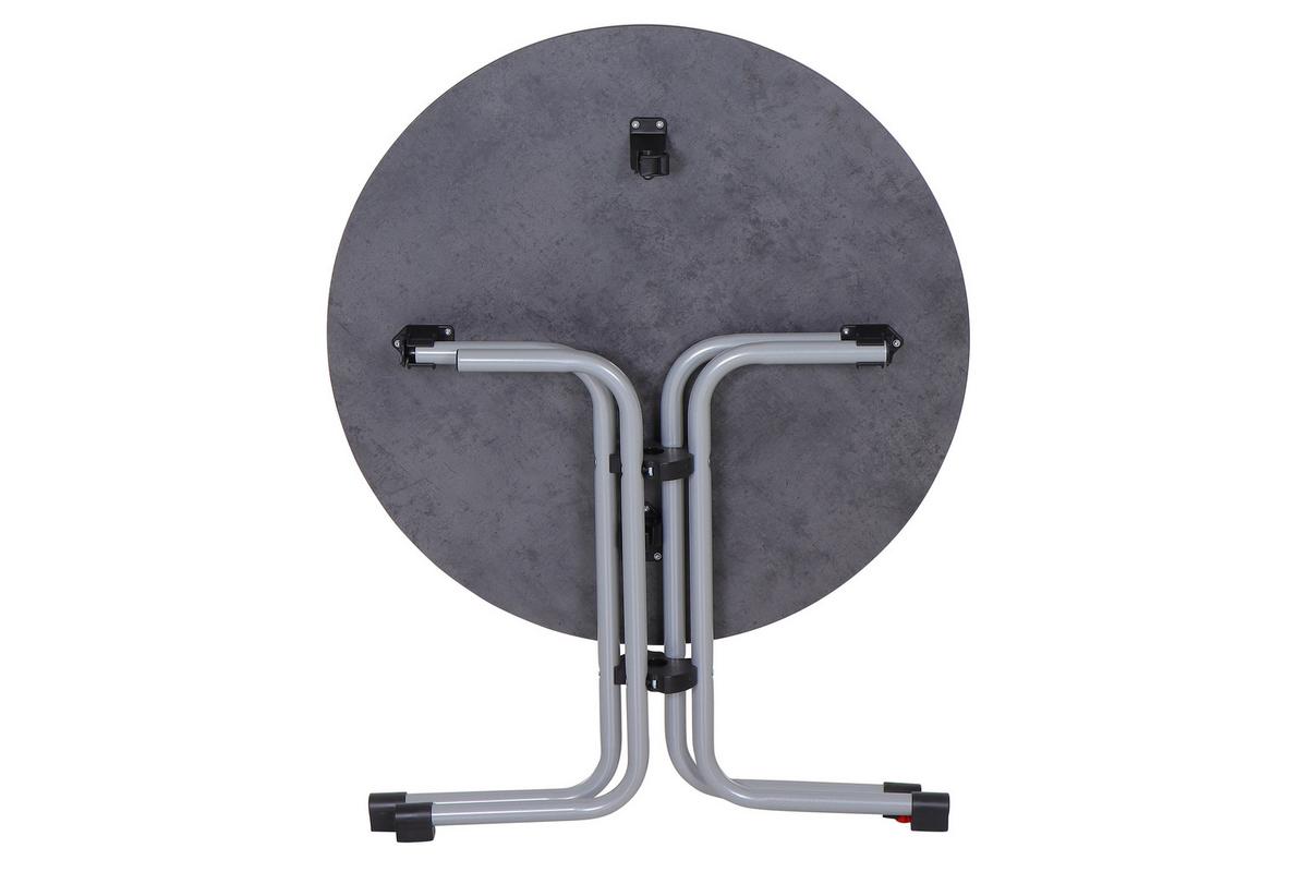 GARTENKLAPPTISCH K95705 - Anthrazit/Silberfarben, KONVENTIONELL, Holz/Kunststoff (80/71cm) - Siena Garden