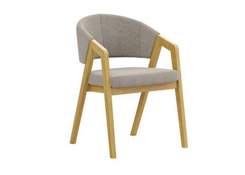 KRZESŁO Z PODŁOKIETNIKAMI MOLINO - jasnoszary, Konventionell, tkanina/drewno (59/81/60cm) - Carryhome