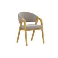 KRZESŁO Z PODŁOKIETNIKAMI MOLINO - jasnoszary, Konventionell, tkanina/drewno (59/81/60cm) - Carryhome