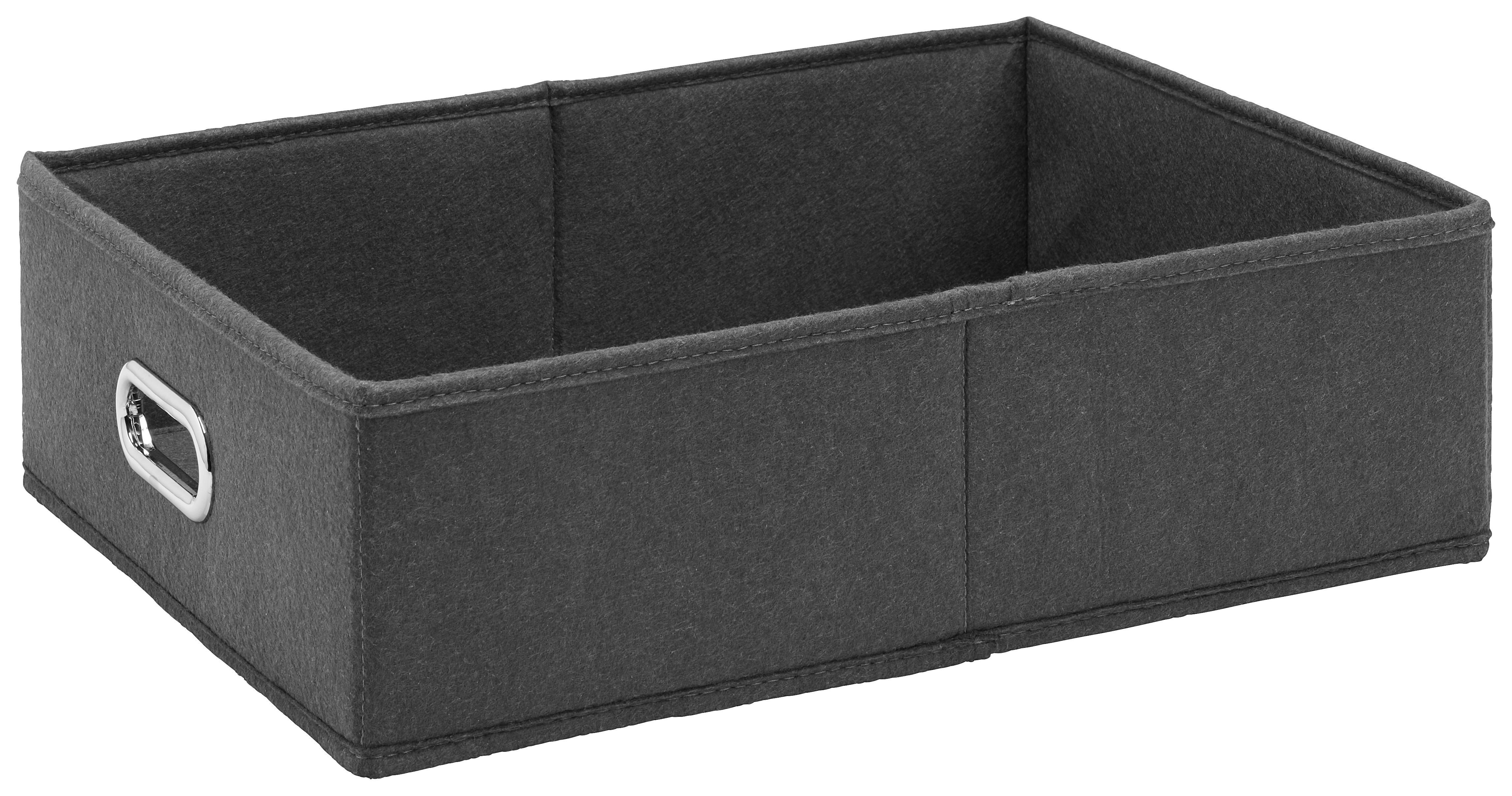 FÖRVARINGSLÅDA UNIT - S -EXT- - grå, Klassisk, textil (33/43,5/12cm) - Mömax