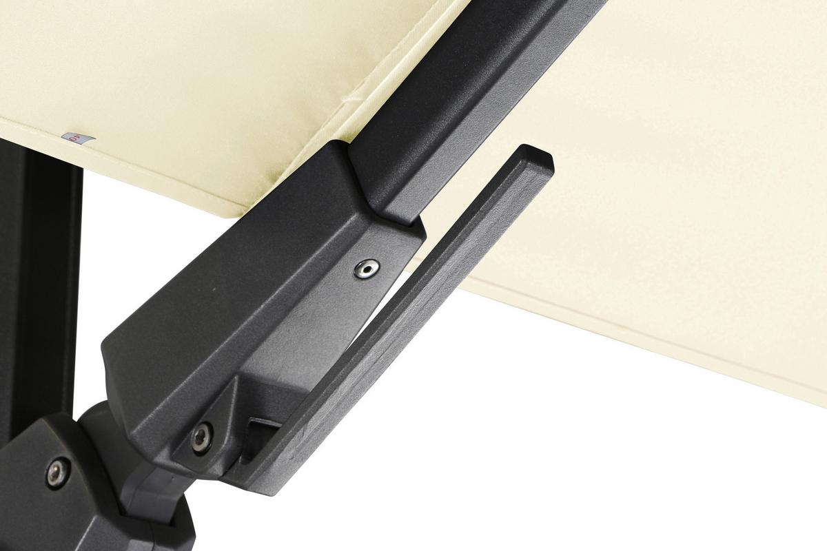 Ampelschirm Sunset N+ B: 300 H: 255 cm Anthrazit/Creme - Anthrazit/Creme, KONVENTIONELL, Textil/Metall (300/300cm) - Siena Garden