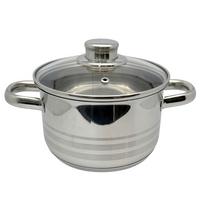 Šerpa 1,7l Paula - prozirna/boja nerđajućeg čelika, Konvencionalno, staklo/metal (16/9,5cm) - Based