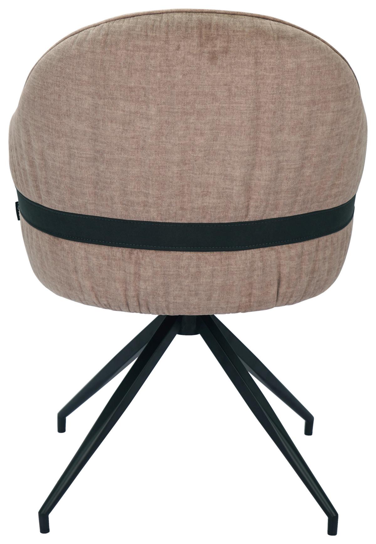 KRZESŁO VOGUE - czarny/cappuccino, Design, metal/tkanina (63/83/63cm) - Novel