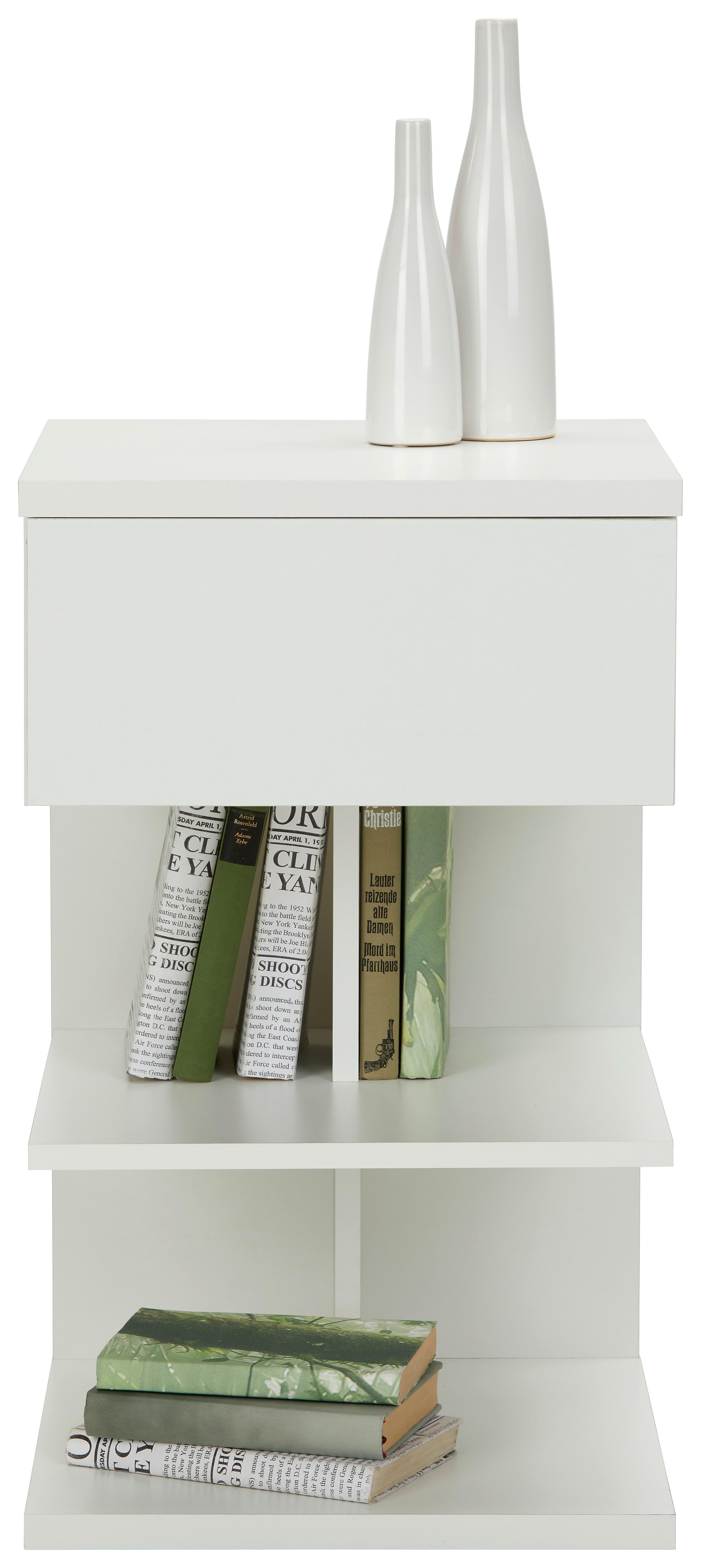 Nachttisch in Weiss - Weiss, Lifestyle, Holzwerkstoff (39/65/39cm) - Modern Living