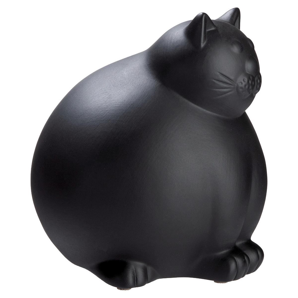 Dekokatze Molli Schwarz - Schwarz, Basics, Keramik (27/30/26cm)