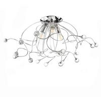 Deckenleuchte Trilly Chromfarben max. 6 Watt - Chromfarben, KONVENTIONELL, Glas/Metall (55/45cm)