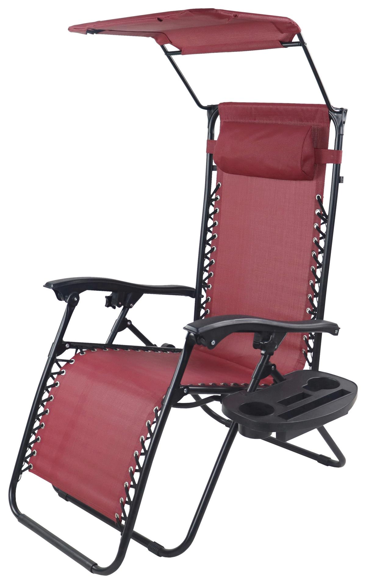 GARTENLIEGE MALTOSA XL - Rot, Modern, Textil/Metall (51/133/91cm) - Gardenson