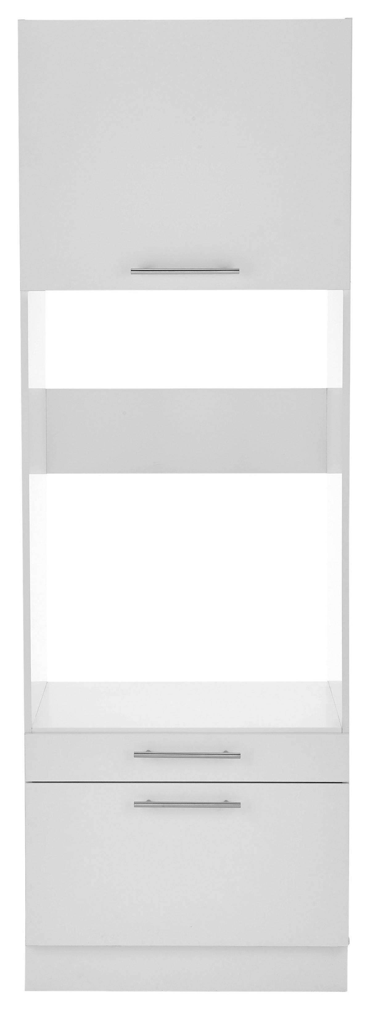 Waschmaschinenschrank Clara Weiß B: ca. 67,4 cm - Edelstahlfarben/Weiß, KONVENTIONELL, Holzwerkstoff/Metall (67,4/200/67,6cm) - Respekta