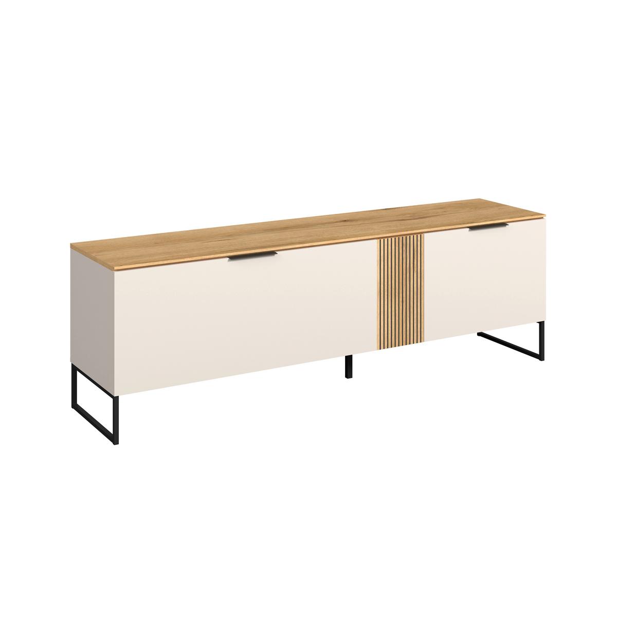 Comodă TV KING - cașmir/culoare lemn stejar, Modern, material pe bază de lemn (170/54/40cm) - Modern Living