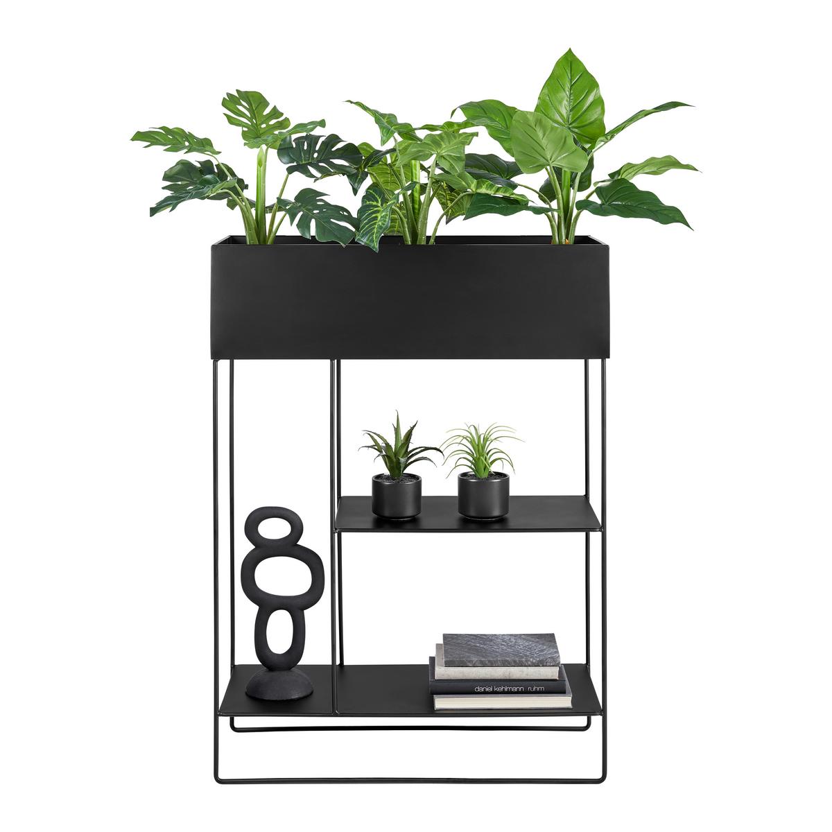 Növényállvány Cosy - fekete, Modern, fém (60/80/25cm) - Mömax