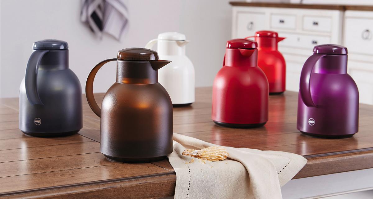 DZBANEK TERMICZNY 505490 DNP - oberżyna, Basics, tworzywo sztuczne (1l) - Emsa