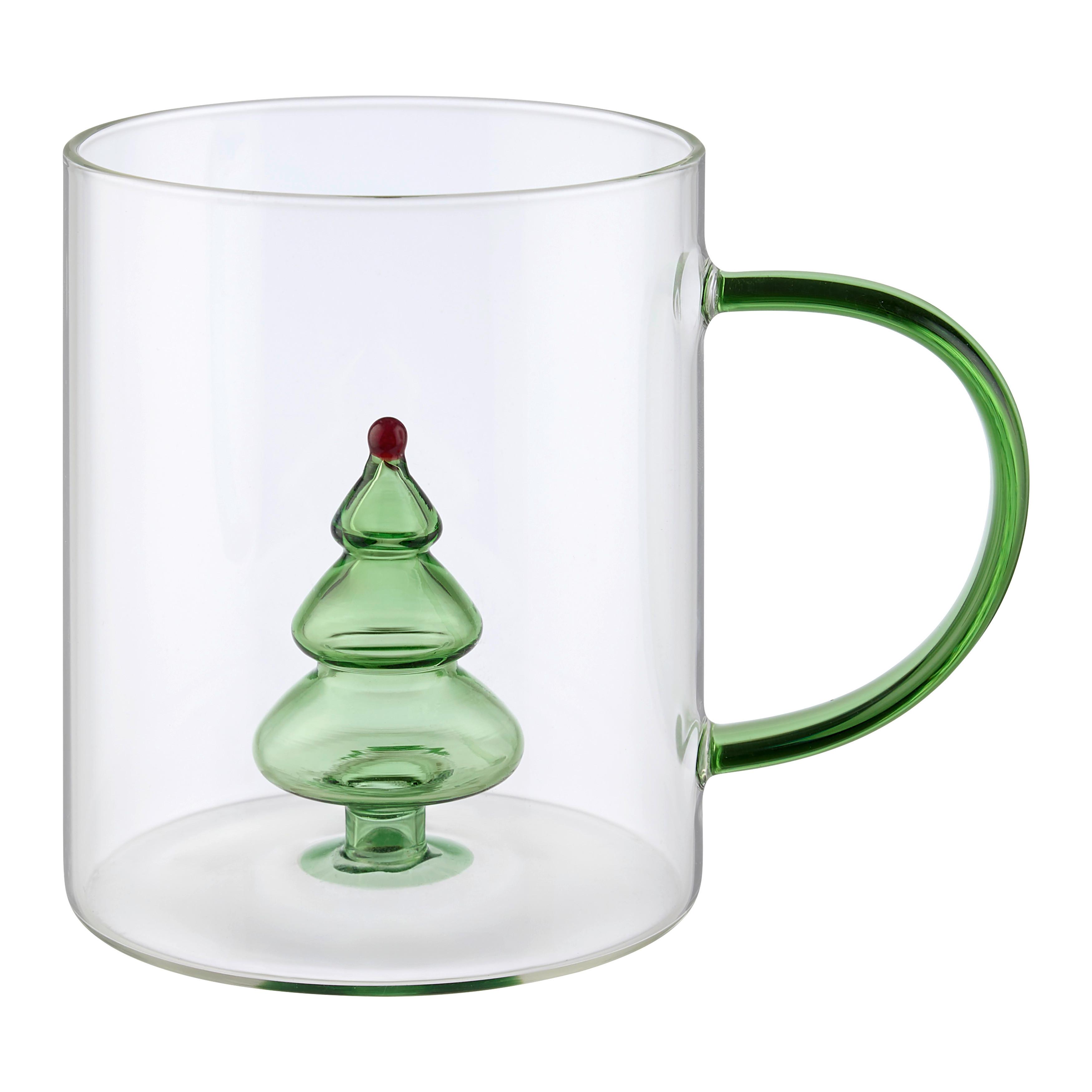 Skodelica Christmas - rdeča/zelena, steklo (8/10cm) - Mömax