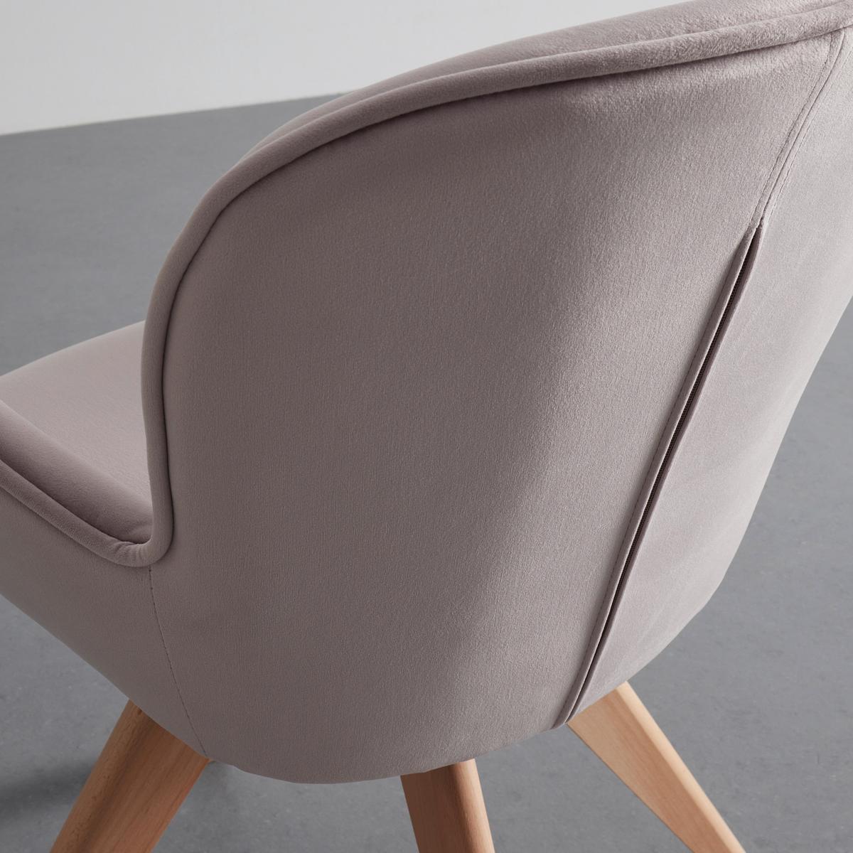 KRZESŁO Z PODŁOKIETNIKAMI LUAN - różowy/kolor bukowy, Modern, metal/drewno (60/84/60,5 cmcm) - Bessagi Home