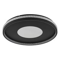 LED-DECKENLEUCHTE 48463-40 WALTRAUD - Klar/Schwarz, Trend, Kunststoff/Metall (50/6,5cm) - Globo