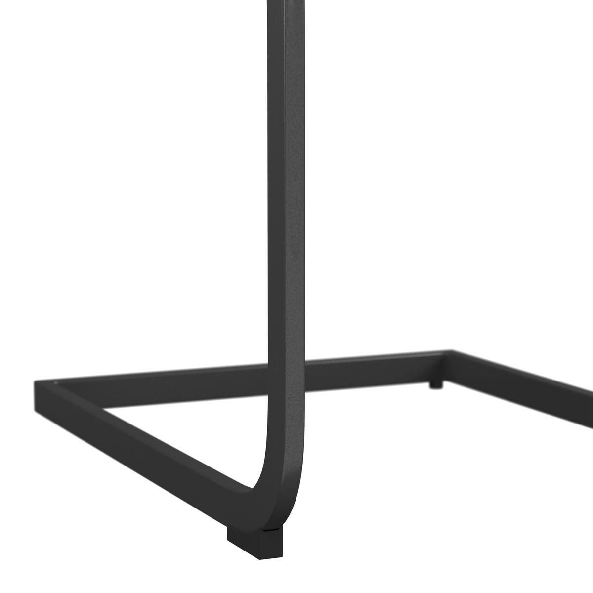 Nihajni Stol Melbourne, Siva - siva/črna, Moderno, kovina/tekstil (44/101/58cm)