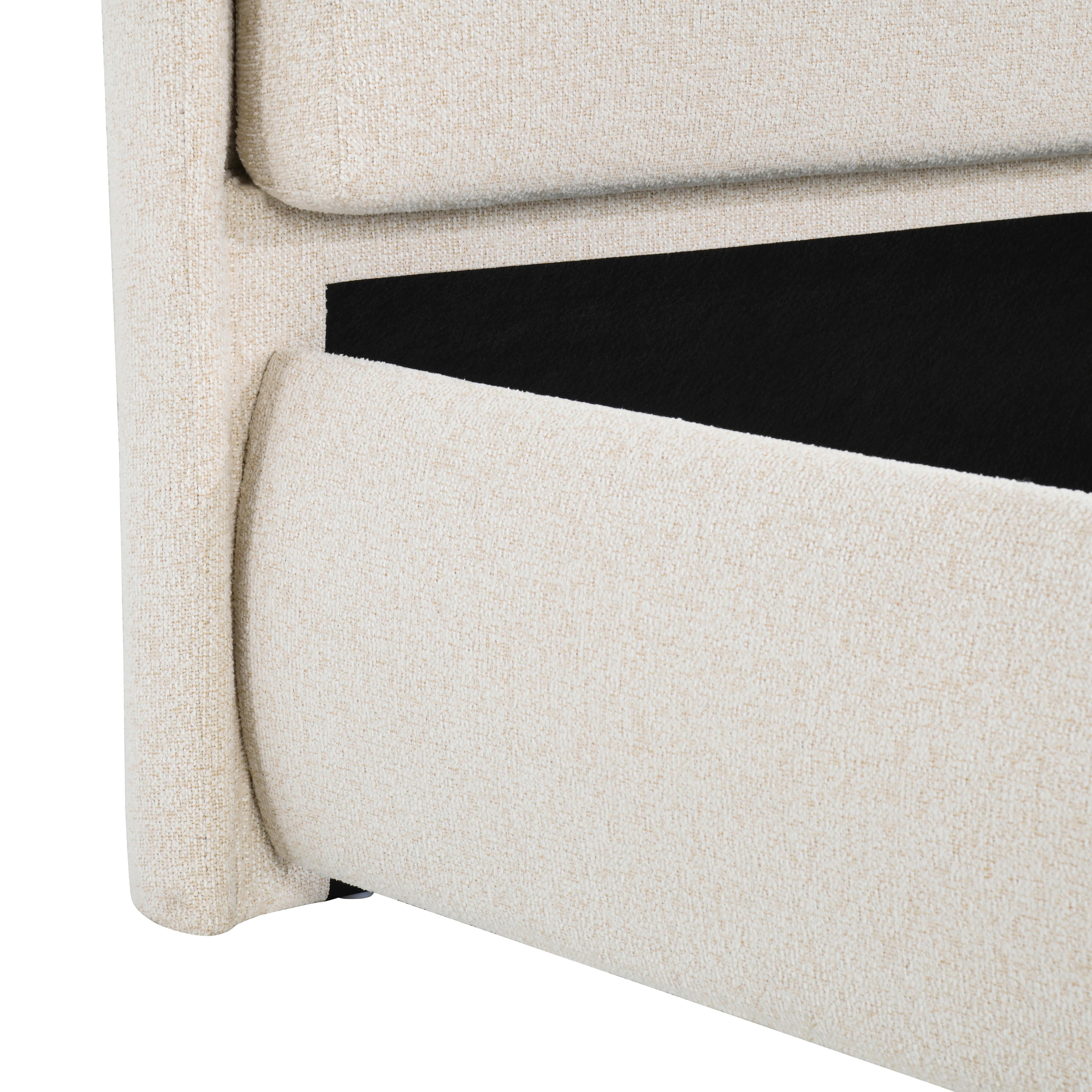 STOPPAD SÄNG LIVORNO - svart/cremefärgad, Klassisk, metall/textil (180/200cm) - Mömax