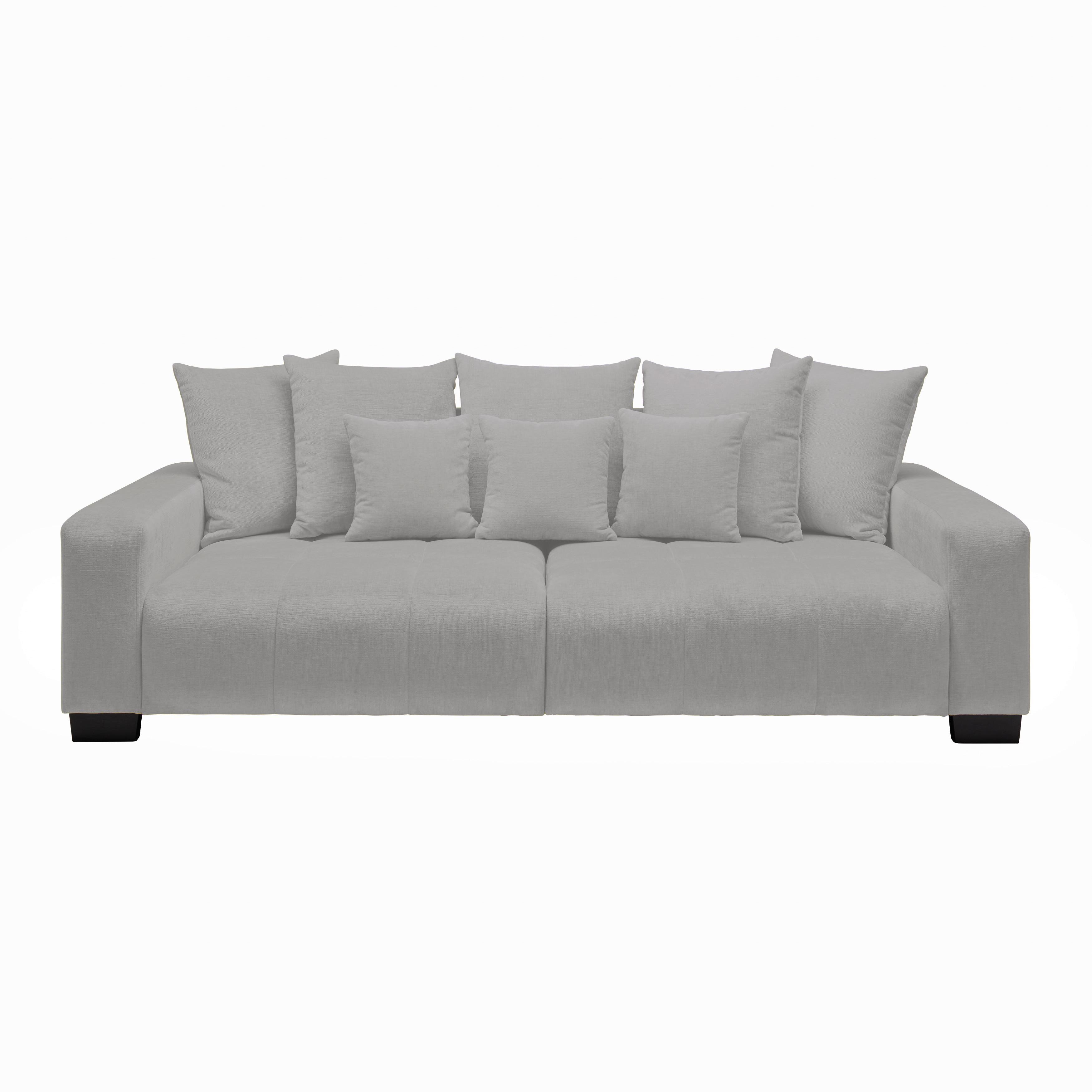 Bigsofa Matteo Silberfarben - Silberfarben/Schwarz, MODERN, Holz (246/93/124cm) - Based
