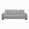 Bigsofa Matteo Silberfarben - Silberfarben/Schwarz, MODERN, Holz (246/93/124cm) - Based