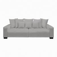 Bigsofa Matteo Silberfarben - Silberfarben/Schwarz, MODERN, Holz (246/93/124cm) - Based