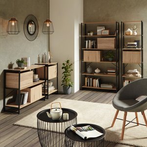 Regal In Eiche Und Schwarz Online Bestellen