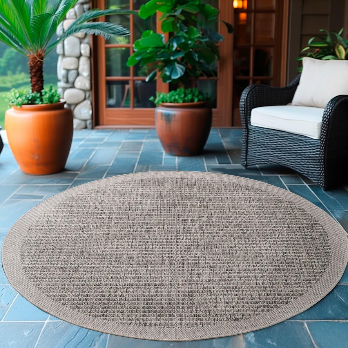 Preproga Za Zunanjo Uporabo Giza, Siva, 120cm - siva, Basics, tekstil (120cm) - Novel
