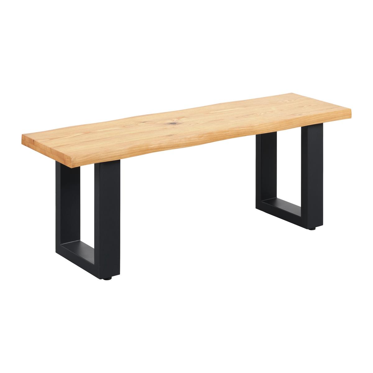 Ülőpad Boston - fekete/Artisan tölgy, Modern, fa/fém (120/45/38cm) - Modern Living