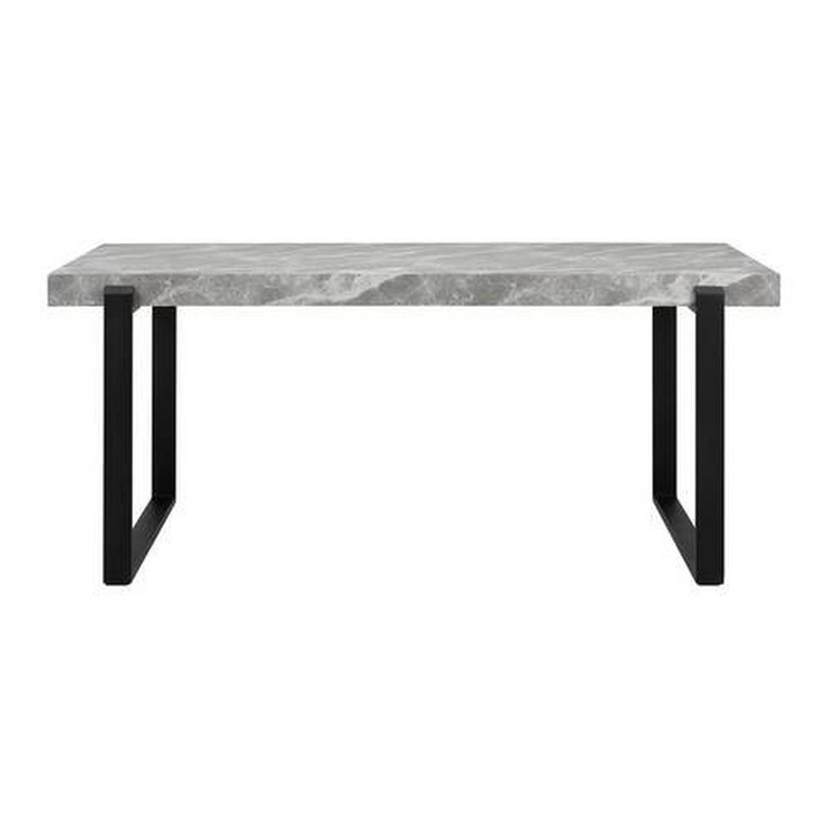 table 180x90x76cm - Schwarz/Grau, Modern, Holzwerkstoff/Metall (180/90/76cm) - Bessagi Home