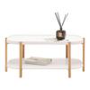 SOFFBORD STRUT - vit/naturfärgad, Modern, trämaterial/trä (100/50/45cm) - Mömax
