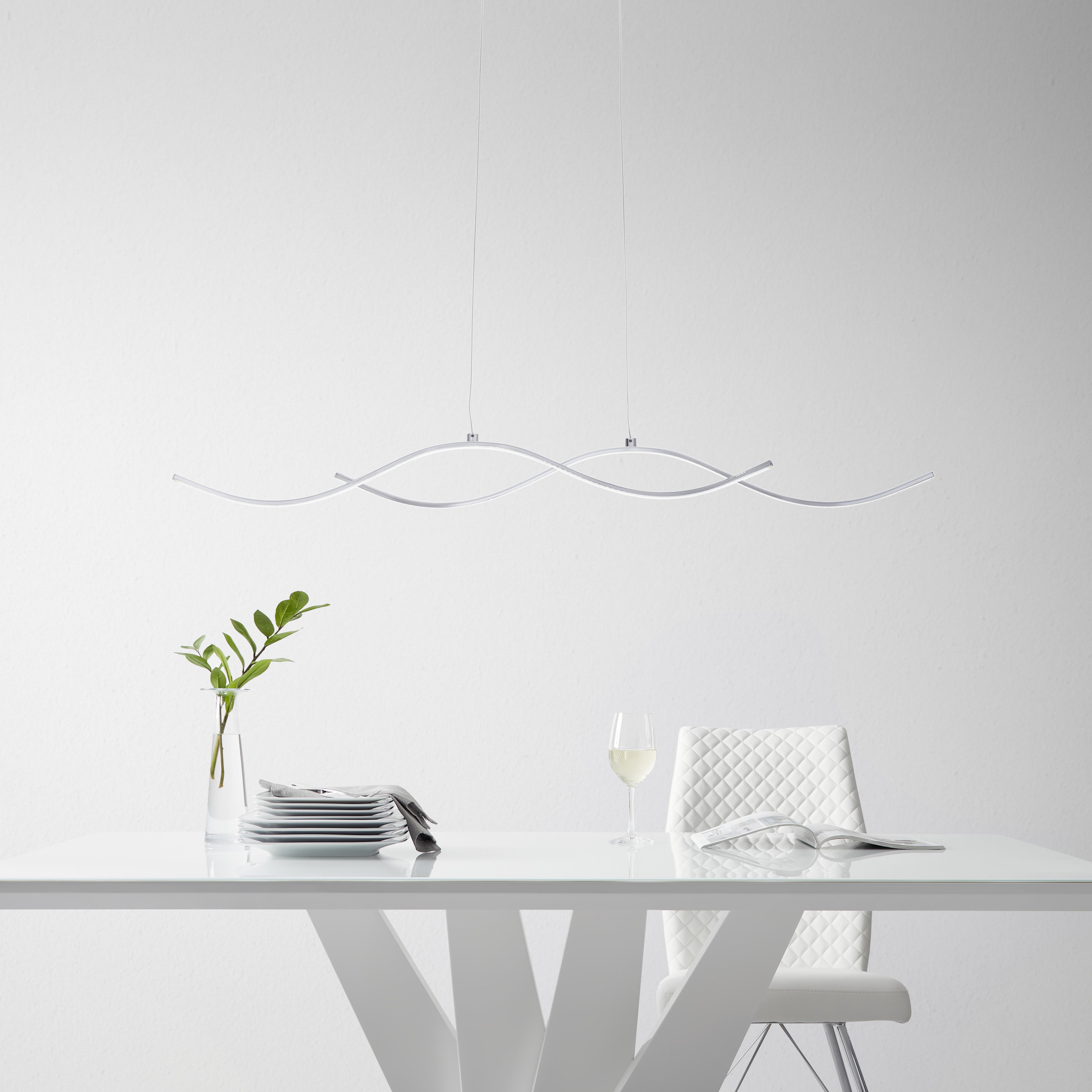 Viseča Led-svetilka Anne - Moderno, kovina/umetna masa (70/110cm) - Modern Living
