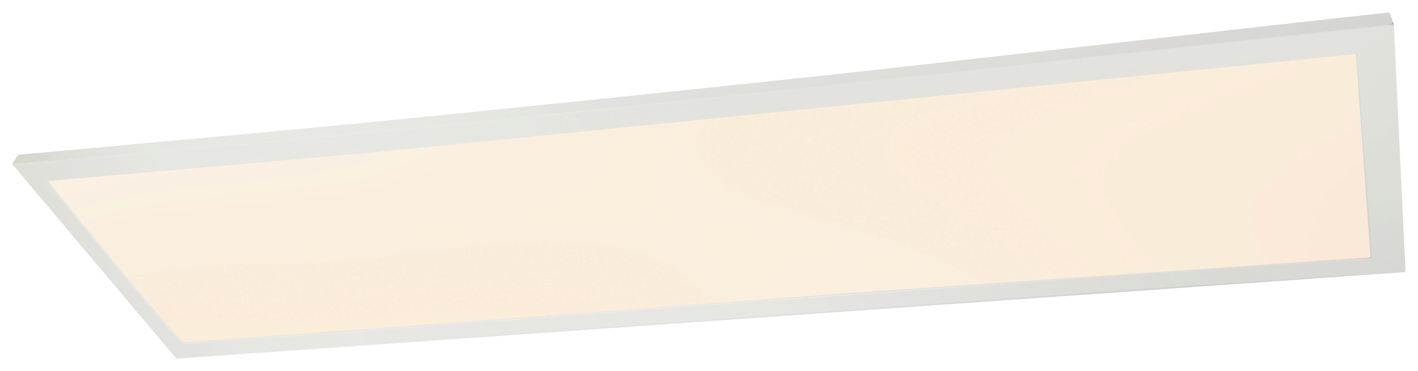 Stropna Led-svetilka Fila - bela/opal, Trend, kovina/umetna masa (120/30/5,3cm) - Globo