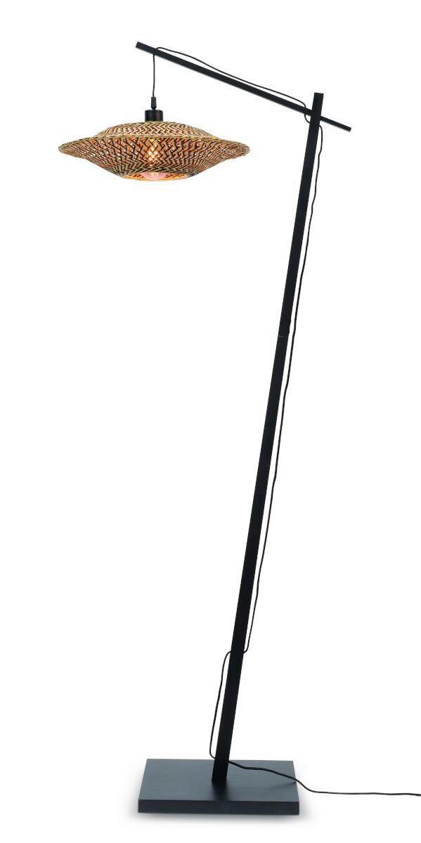Stoječa Svetilka Bali - črna/naravne barve, Trend, les (44/176cm) - Good & Mojo
