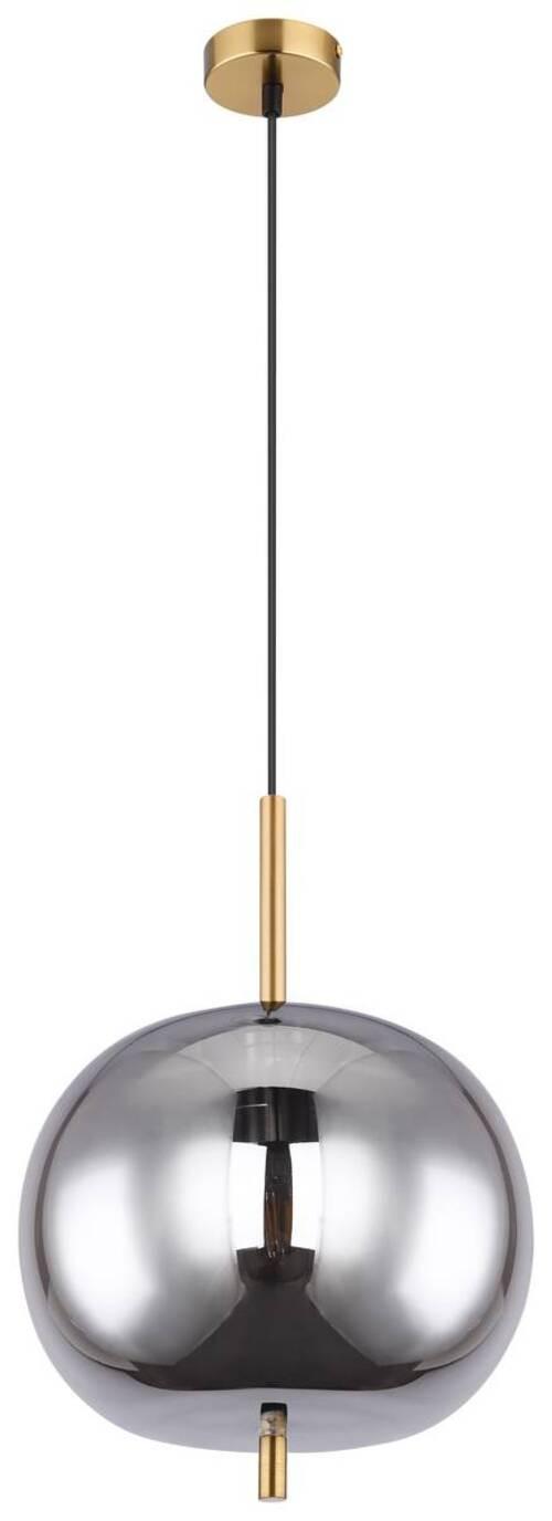 Hängeleuchte Blacky I in Messingfarben max. 60 Watt - Messingfarben, Design, Glas/Metall (30/120cm) - Globo