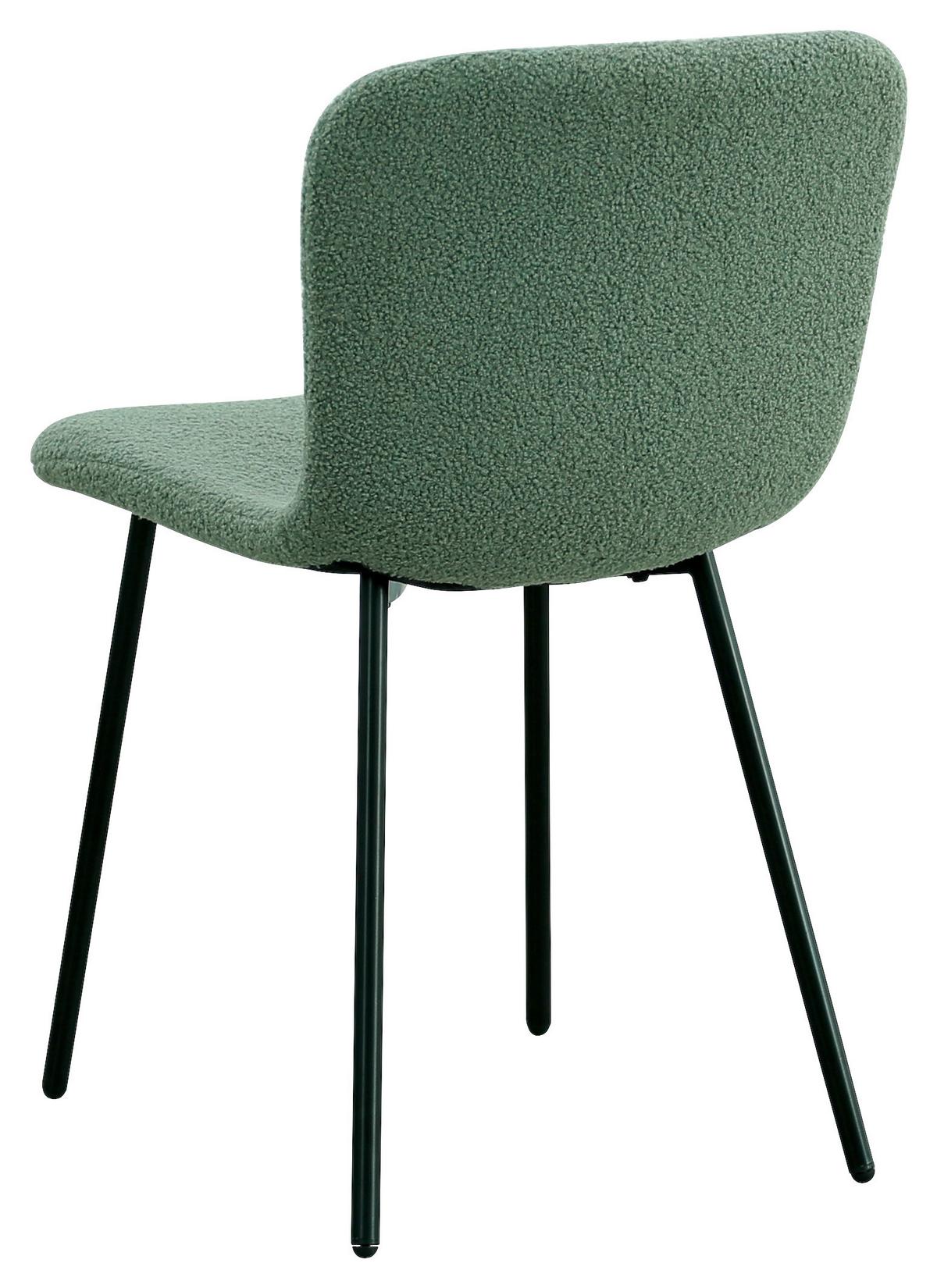 Stuhl Teddy In Mintgrün/schwarz - Schwarz/Mintgrün, Design, Textil/Metall (44/79/51cm) - Mömax