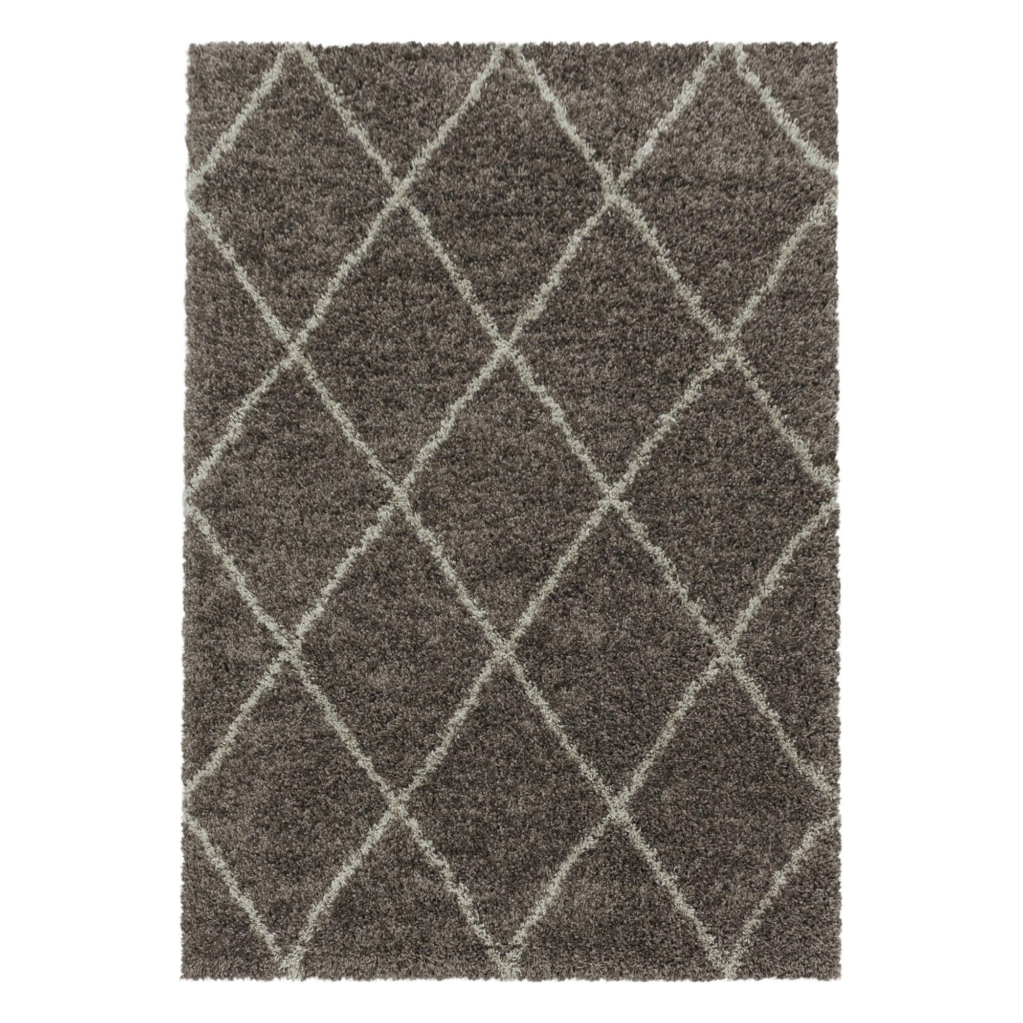 Hochflorteppich Alvor Taupe ca. 80x150cm - Taupe, Basics, Textil (80/150cm)