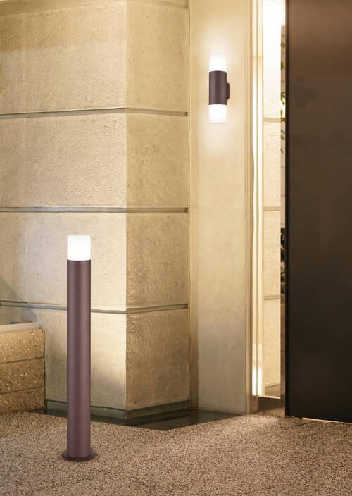 Außenwandleuchte Hoosic in Rostfarben max. 28 Watt - Rostfarben/Weiß, KONVENTIONELL, Kunststoff/Metall (8,5/33cm) - Trio Leuchten