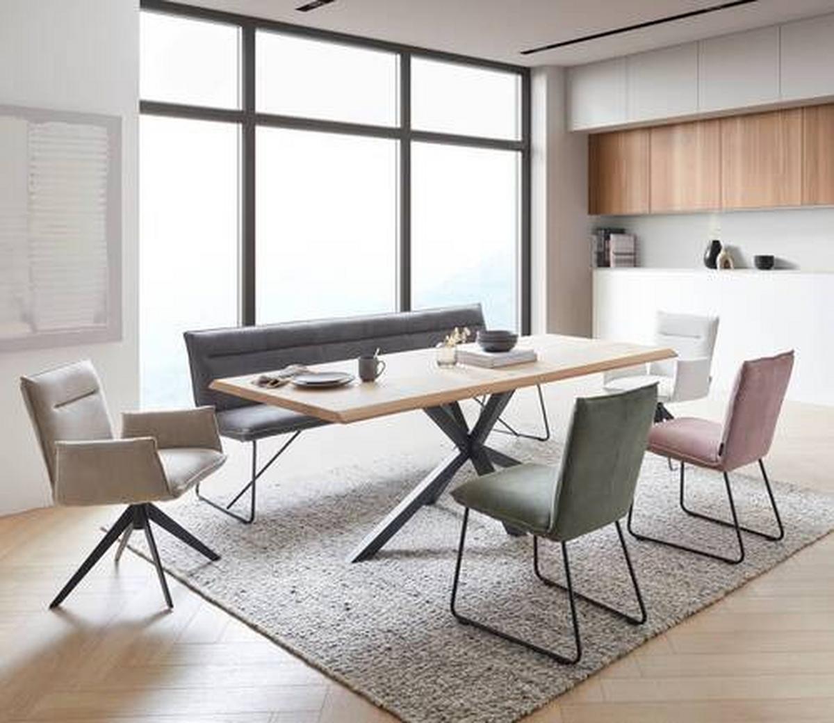 KRZESŁO CALAS - écru/czarny, Design, metal/tkanina (47/87/62cm) - Johann Jakob