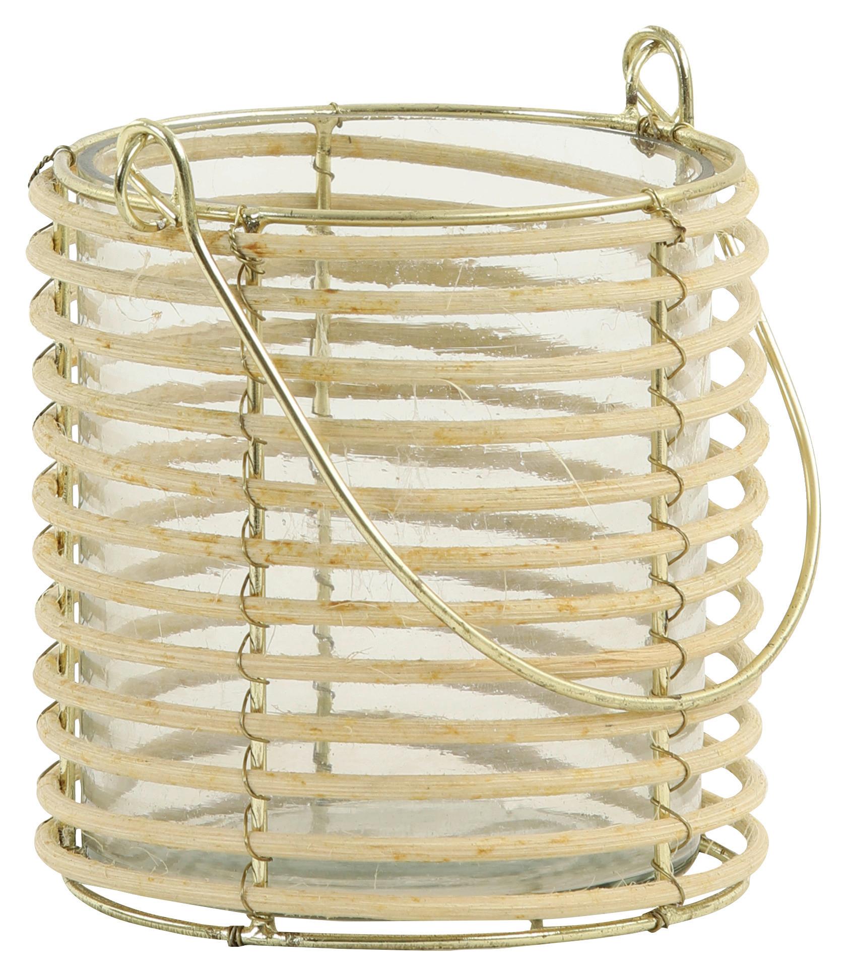 ŚWIECZNIK TEALIGHT 7743984 - kolor naturalny, Trend, materiały naturalne/szkło (8/9cm) - Light & Living