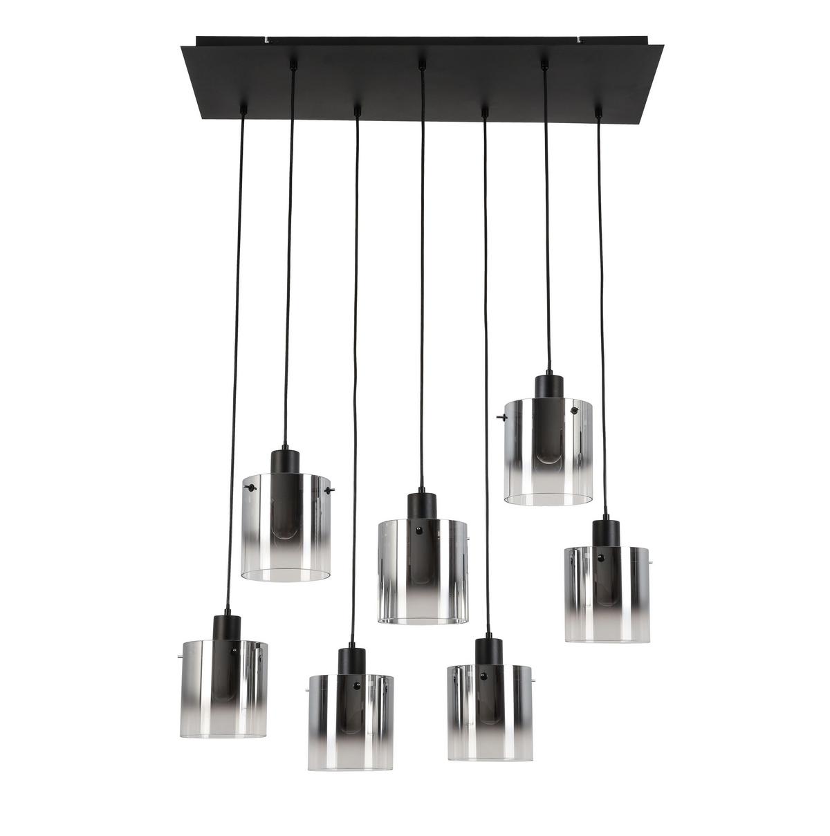 LAMPA WISZĄCA VASO - czarny/kolor chromowy, Design, metal/szkło (86/34/120cm) - Novel