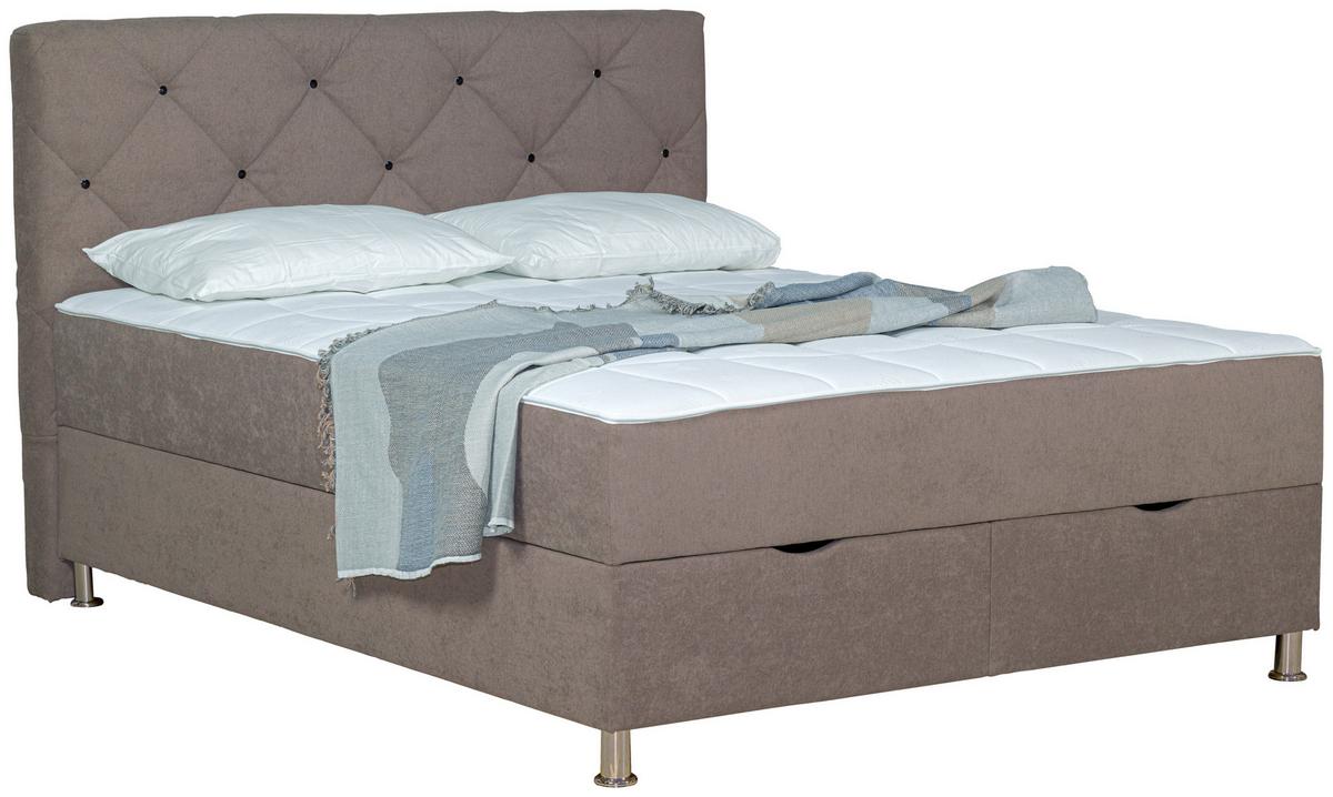 Postelja Z Vzmetnico Black Diamant, 160x200, Rjava - Design (160/200cm) - Modern Living