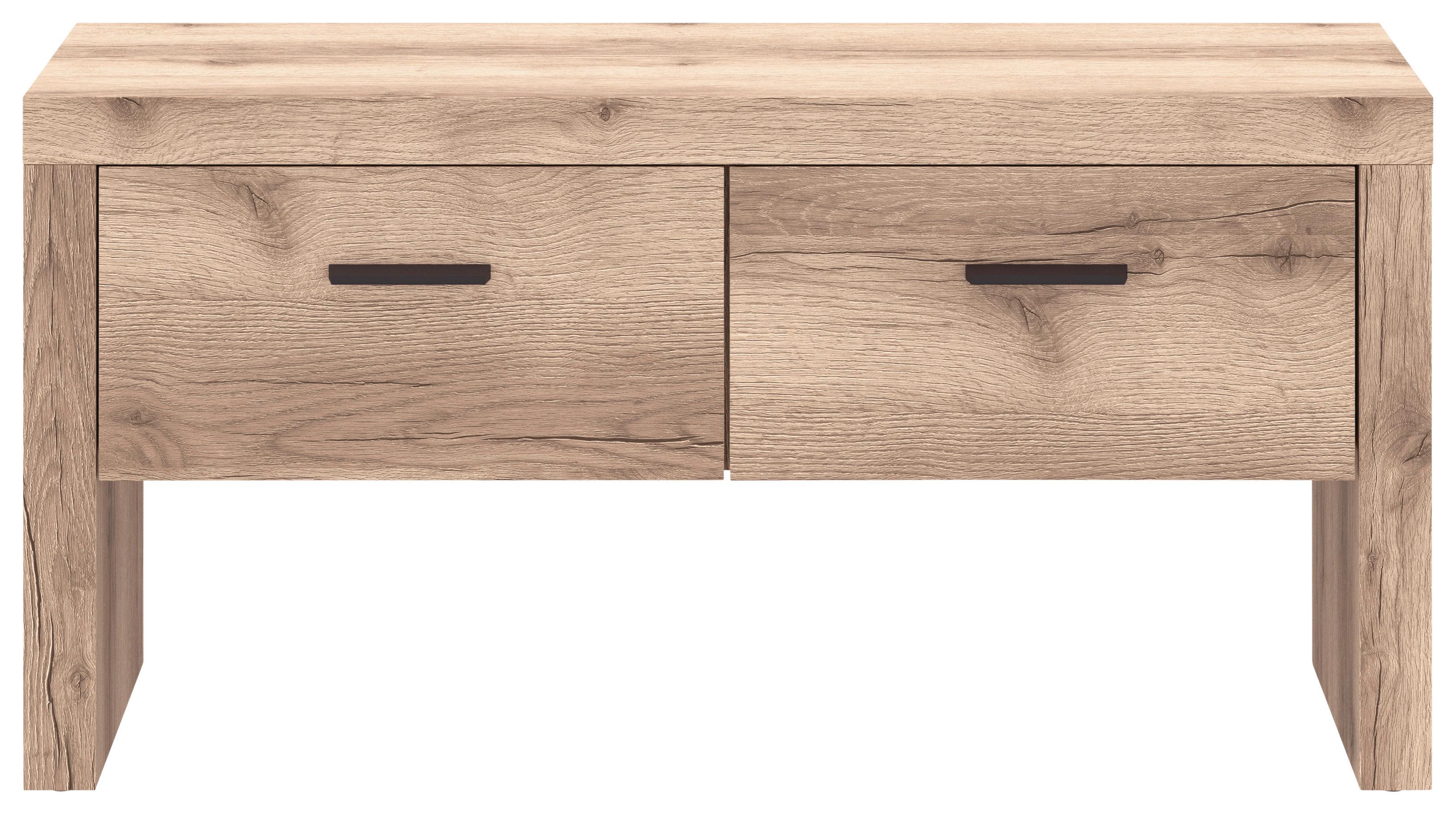 Klupa Za Predsoblje Vancouver - boje hrasta/antracit, Moderno, drvni materijal/metal (91/45/38cm) - Premium Living