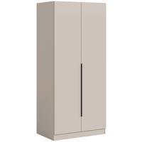 Drehtürenschrank Kopenhagen Kaschmir - Kaschmir/Schwarz, MODERN, Holzwerkstoff/Kunststoff (80/181/52cm) - Livetastic